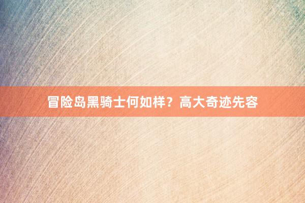 冒险岛黑骑士何如样？高大奇迹先容