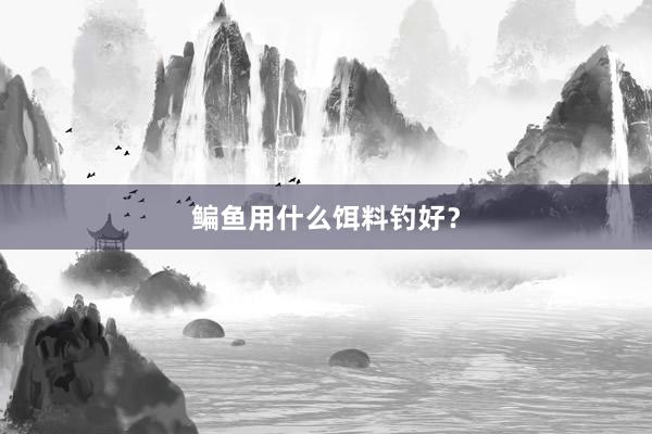 鳊鱼用什么饵料钓好？